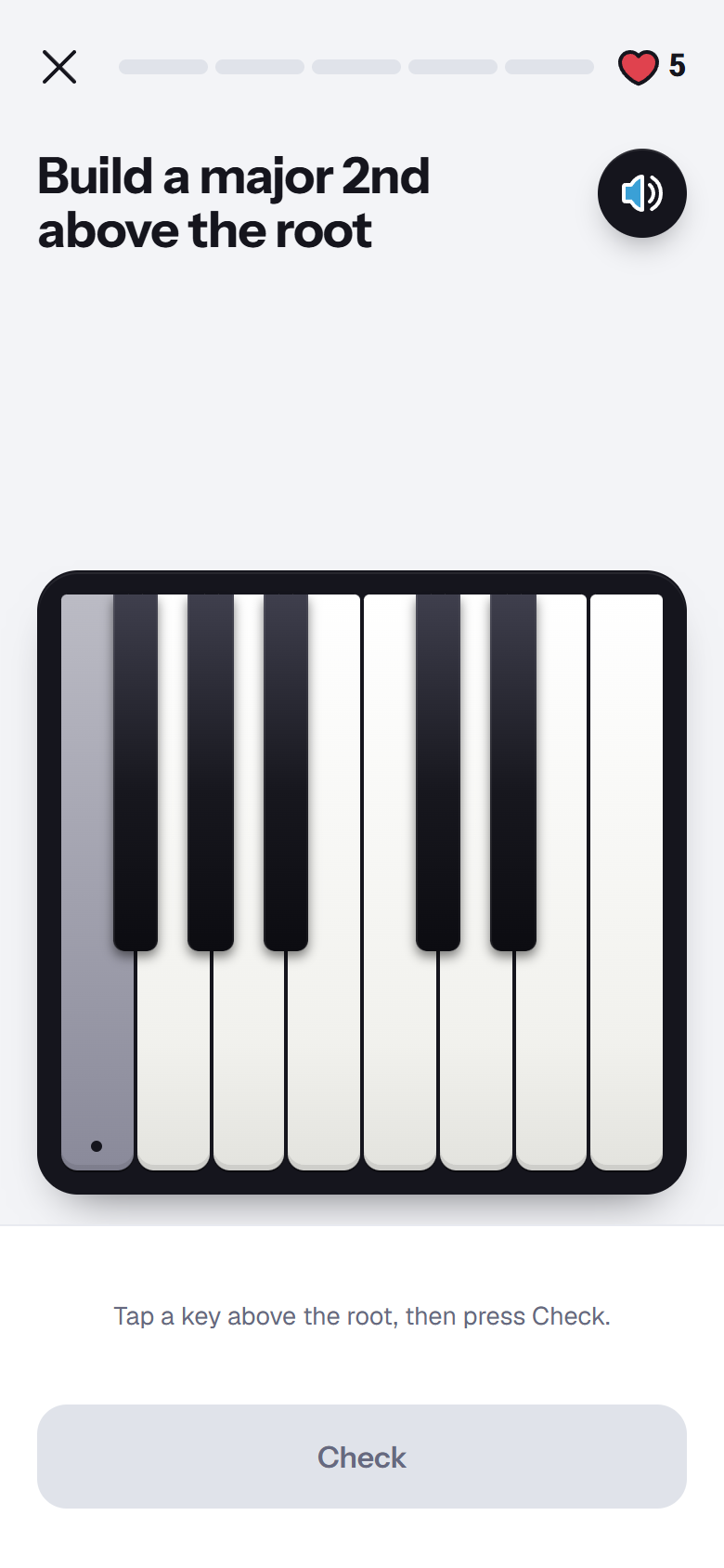 An exercise asking for a minor 3rd above the root